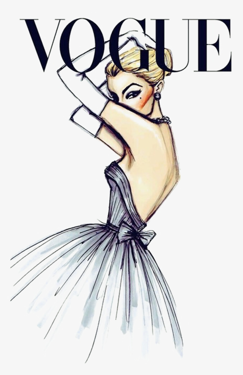 #vogue #elegance #drawing #pureelegance #model #fashion - Vogue Cover Drawings, transparent png #9139947