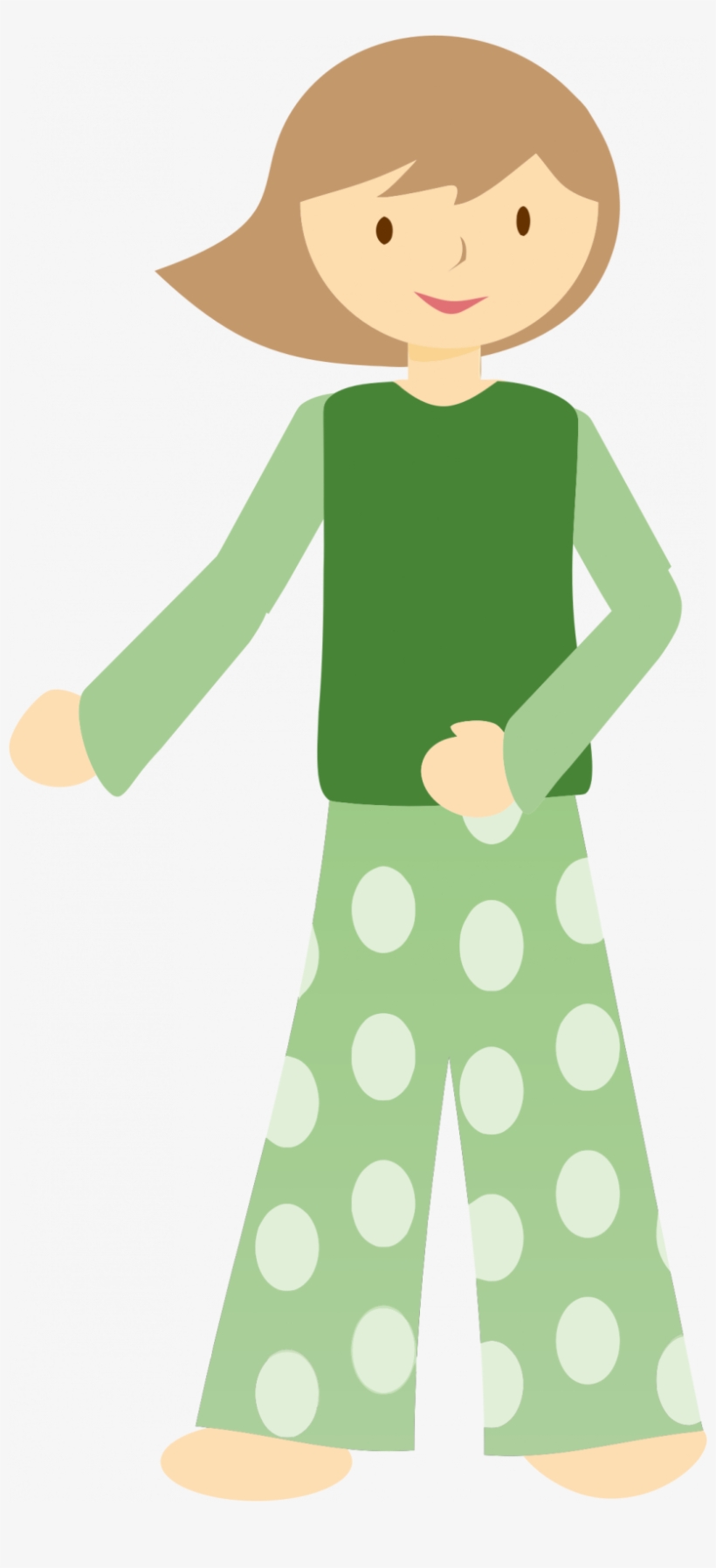 Woman Pajama Clipart - Girl In Pajamas Clipart, transparent png #9141716