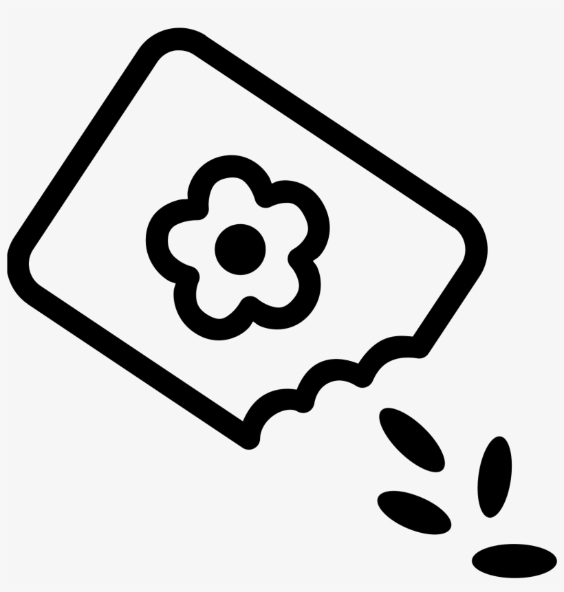 The Icon Is A Simplified Depiction Of A Paper Bag Of - Plant Seed Icon Png, transparent png #9142946