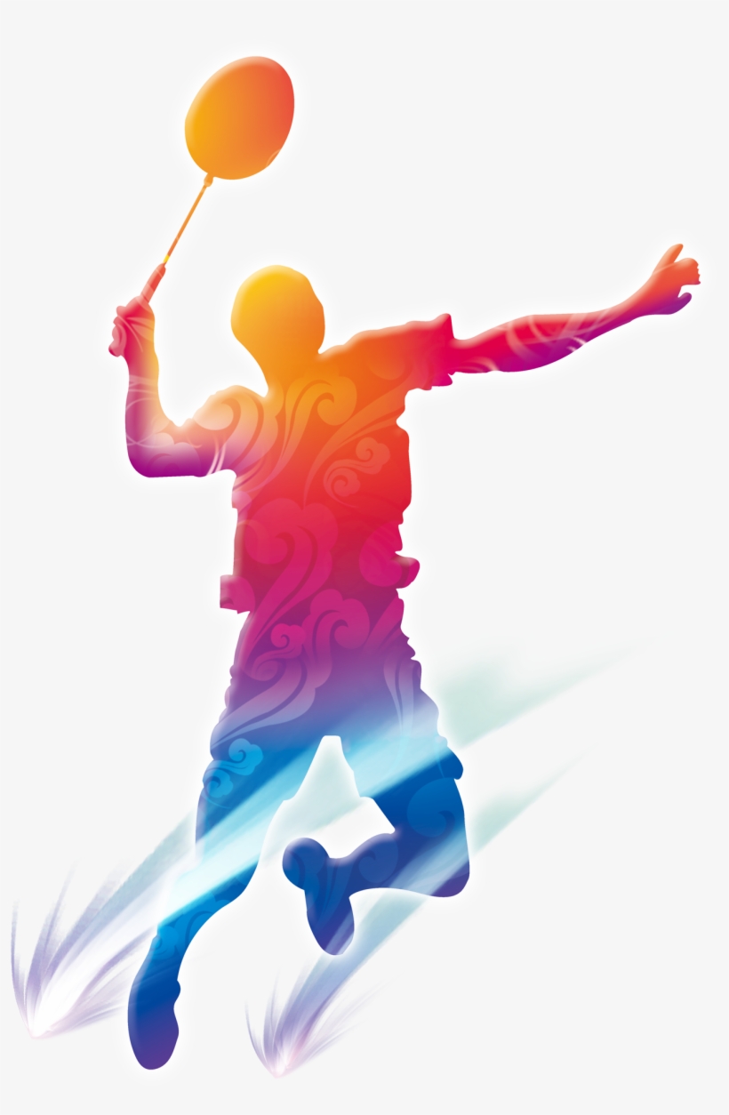 Of Silhouettes Badminton Playing People, transparent png #9143264