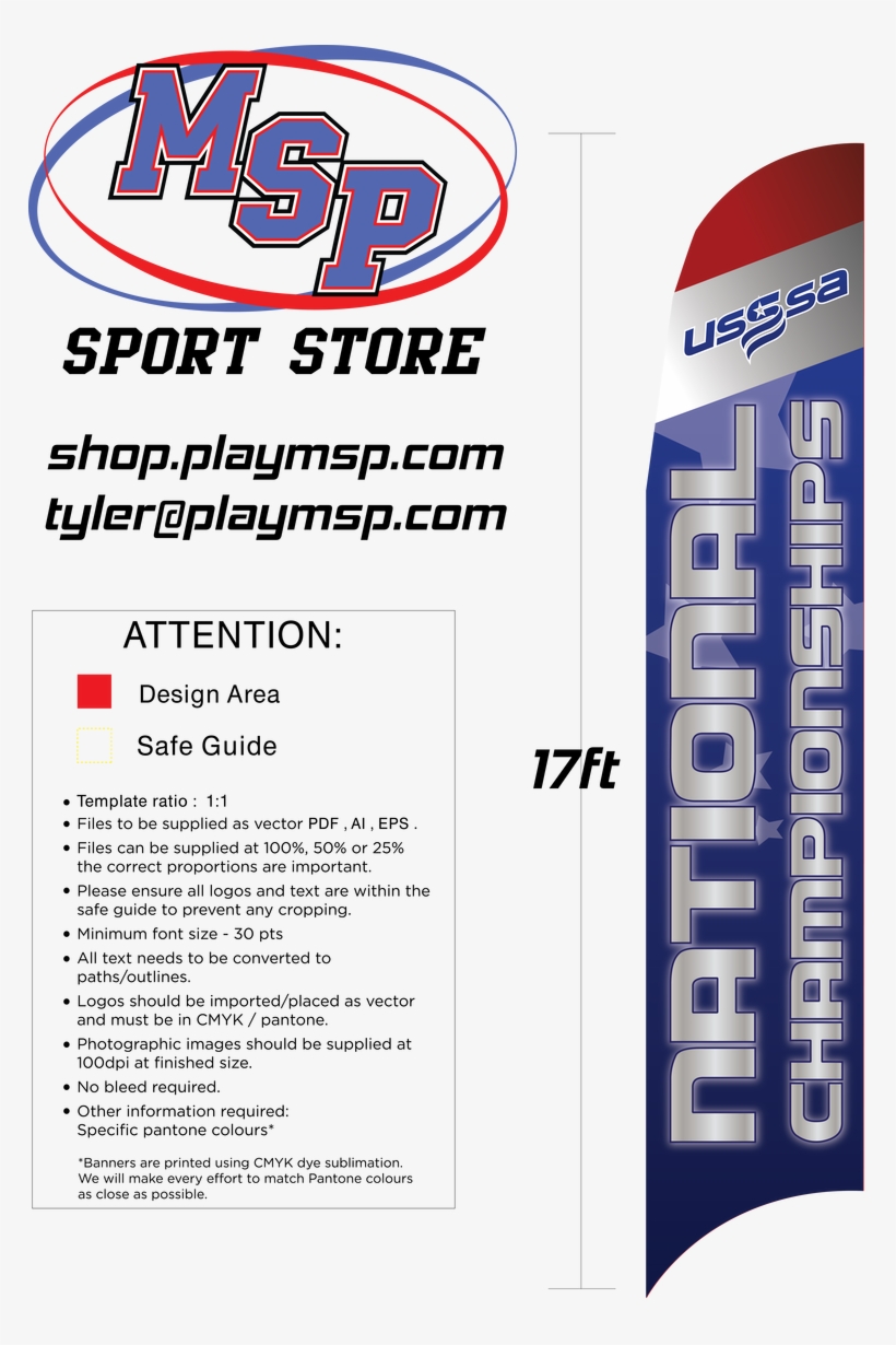 17ft Usssa National Championship Flag - Flyer, transparent png #9143691