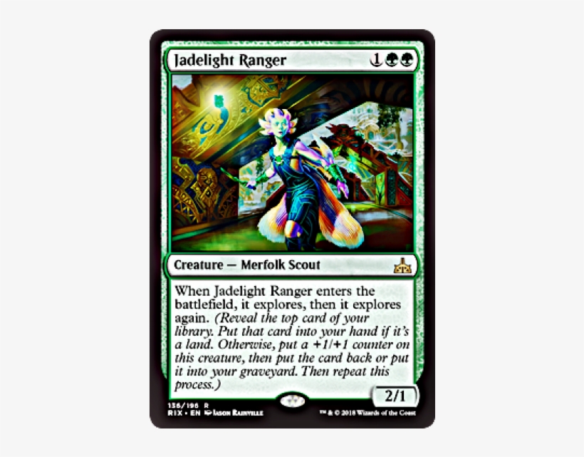 Jadelight Ranger Rivals Of Ixalan English Foil - Bird Of Paradise Mtg, transparent png #9144251