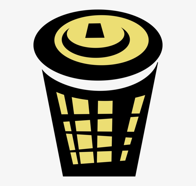 Vector Illustration Of Waste Basket, Dustbin, Garbage, transparent png #9145681