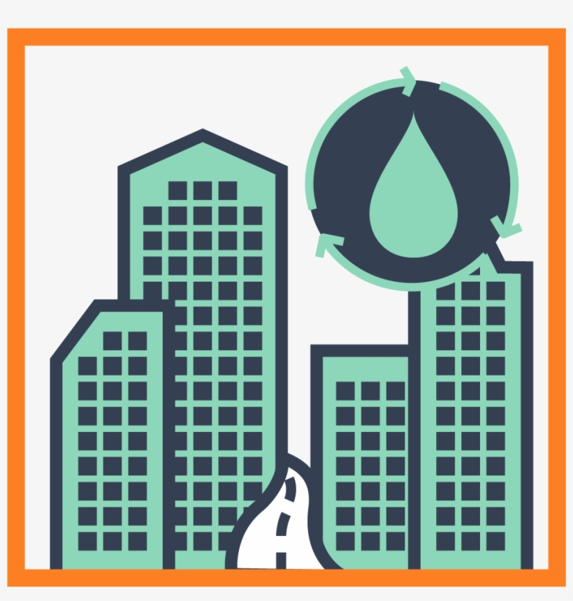 Recycling-city - Illustration, transparent png #9145761