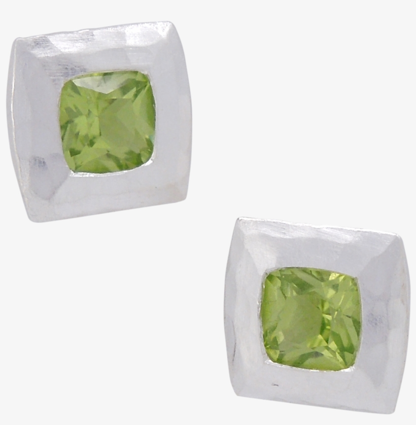 Sterling Silver & Peridot Earrings - Earrings, transparent png #9147263