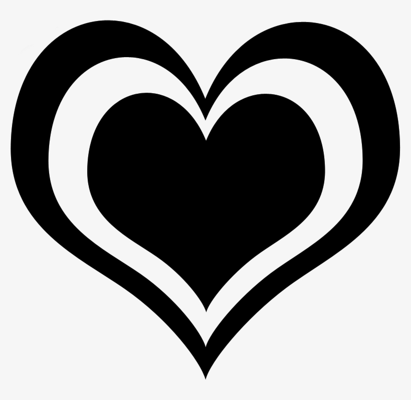 Black Hearts Png - Heart Decals, transparent png #9147929