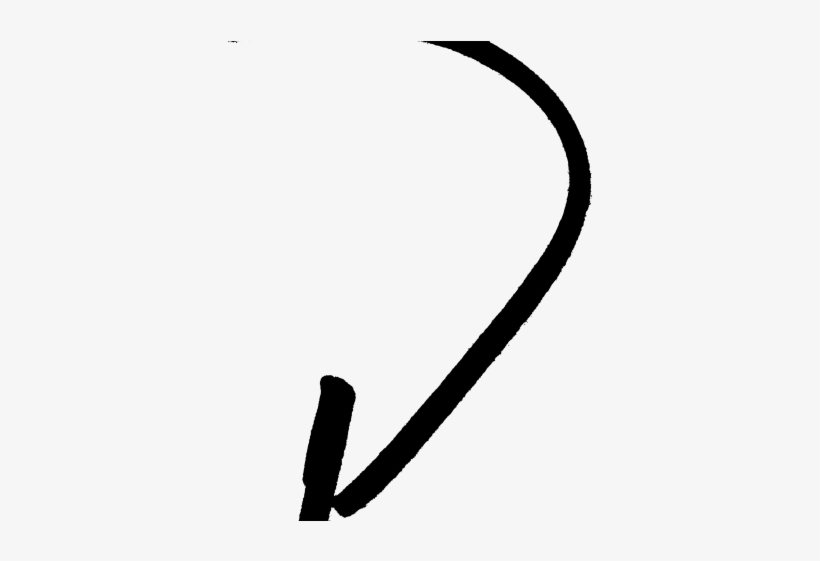 Drawn Arrow Curved, transparent png #9148245