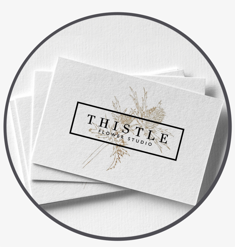 Simple Stylish Business Card Design - Circle, transparent png #9148496