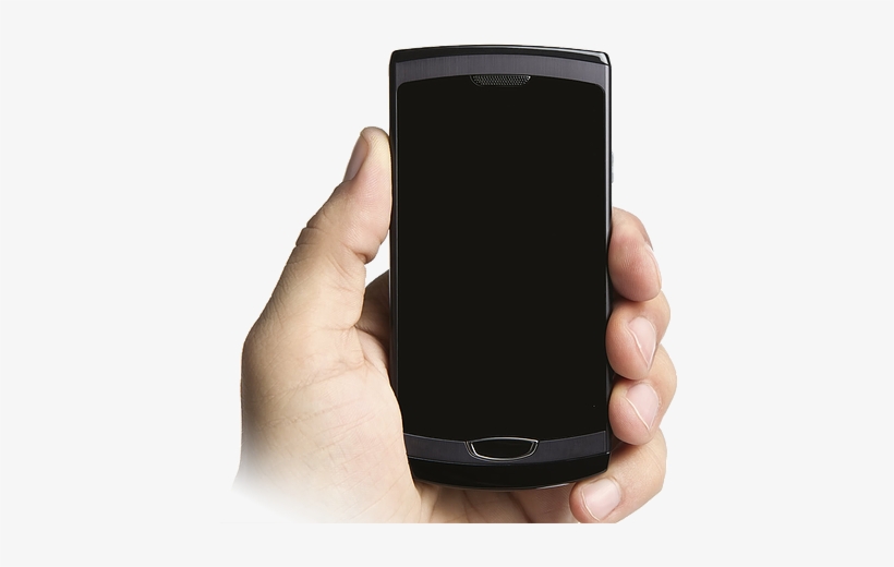 *de - Hand Holding A Cellphone, transparent png #9149326