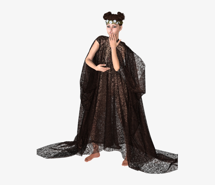 Woman, Art Nouveau, Cape, Beauty, Female, Feminine - Cape, transparent png #9149531