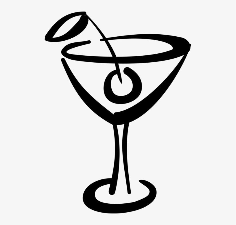Vector Illustration Of Mixed Drink Cocktail Alcohol, transparent png #9150232