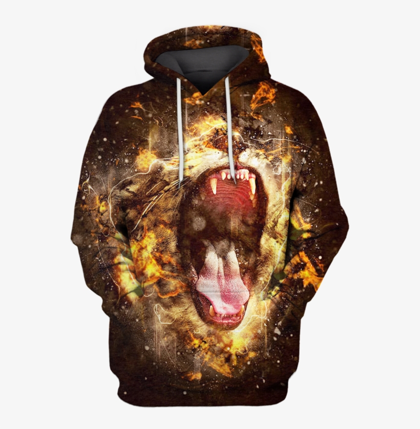 3d Roaring Lion Hoodie - Lord Of The Flies The Beast, transparent png #9150317