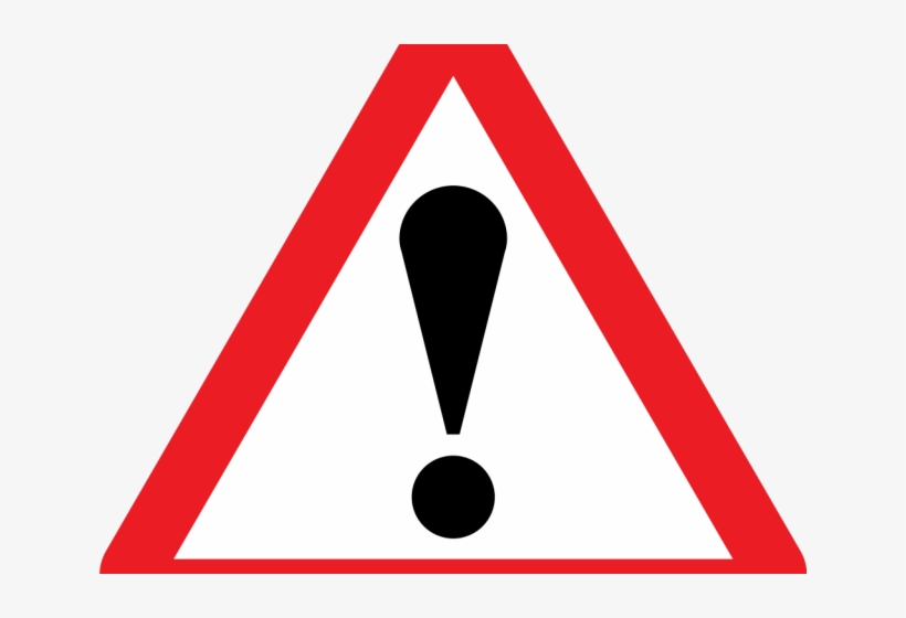 Warning Clipart Caveat - Red Triangle Warning Sign, transparent png #9150375