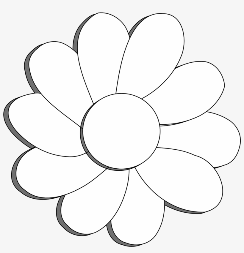 Black And White Flower Clip Art, Flowers Black And - Clip Art, transparent png #9150412