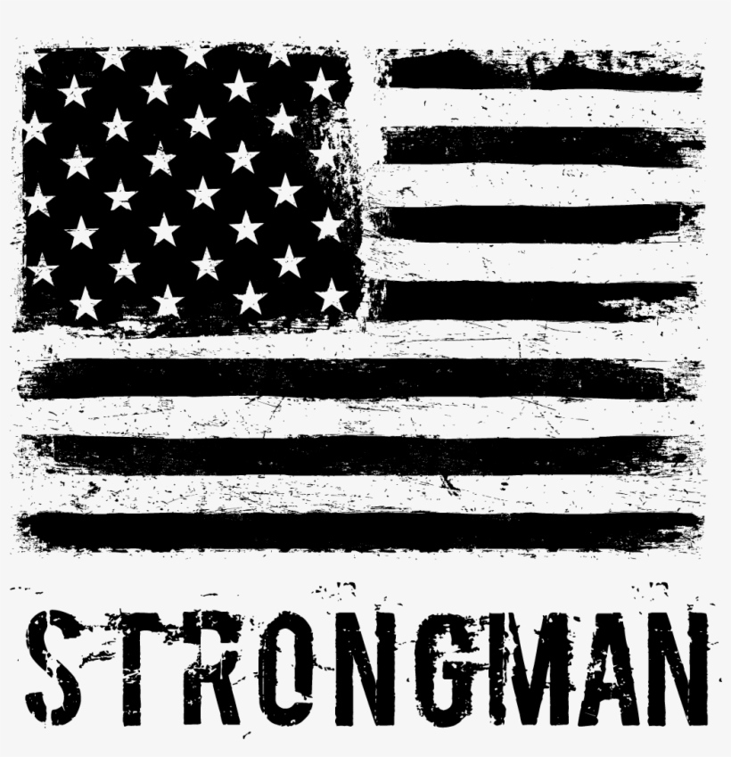 Strongman Flag Tee - Thin Blue Line No Background, transparent png #9150469