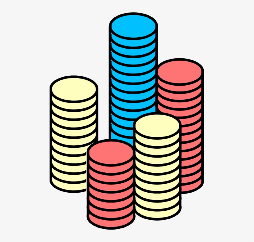 Vector Illustration Of Casino Tokens Gambling Poker, transparent png #9153457