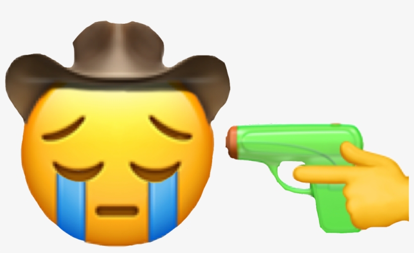 #yeehaw #sadboy #sad #meme #emoji #freetoedit - Water Gun, transparent png #9153582