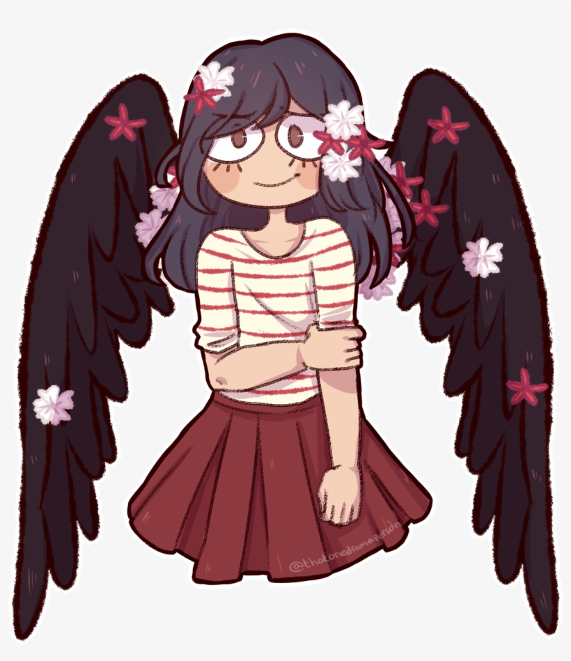 Tumblr Transparent Girl Angel Wings Png Tumblr Transparent - Cartoon, transparent png #9153698
