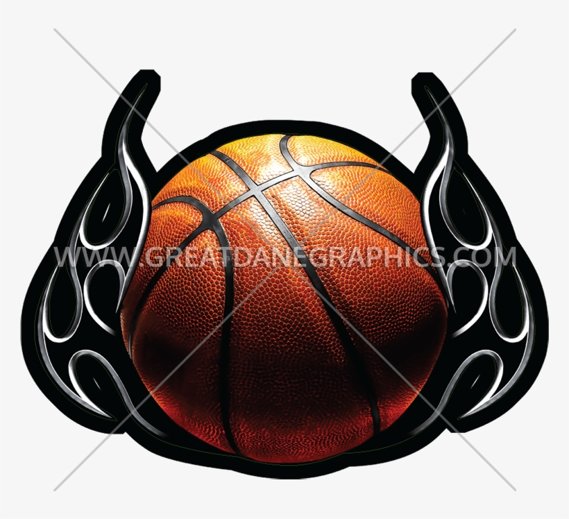 Basketball Tribal Flames - Tribal Flames Basketball, transparent png #9154066