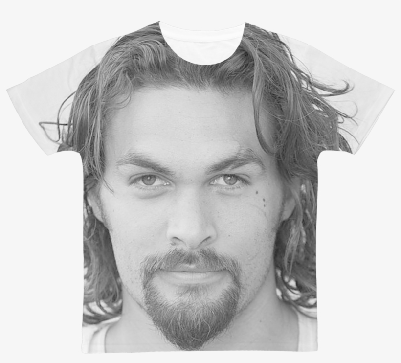 Jason Momoa ﻿classic Sublimation Adult T-shirt - Jason Momoa In Black And White, transparent png #9154166