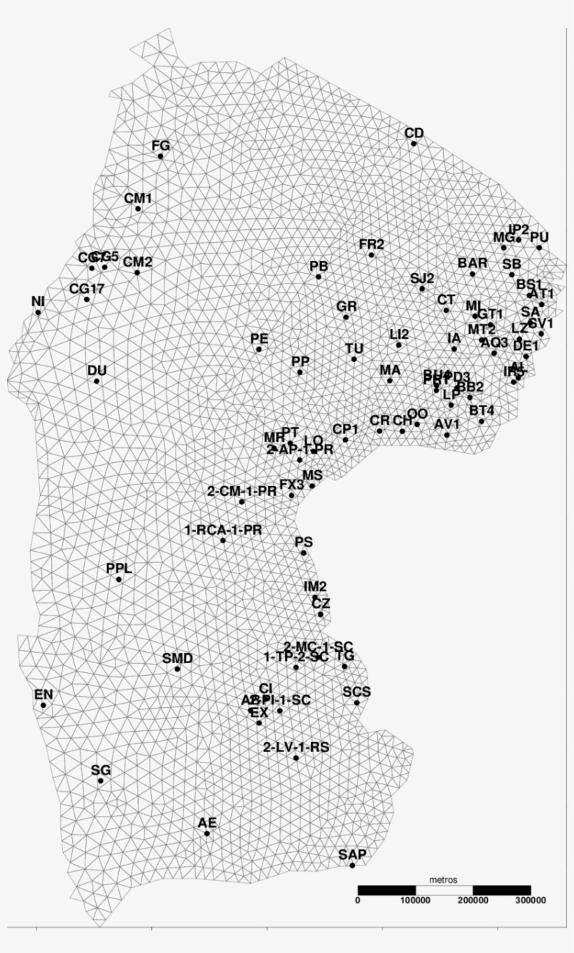 Distribución De Puntos De Observación Empleados En - Black-and-white, transparent png #9155279