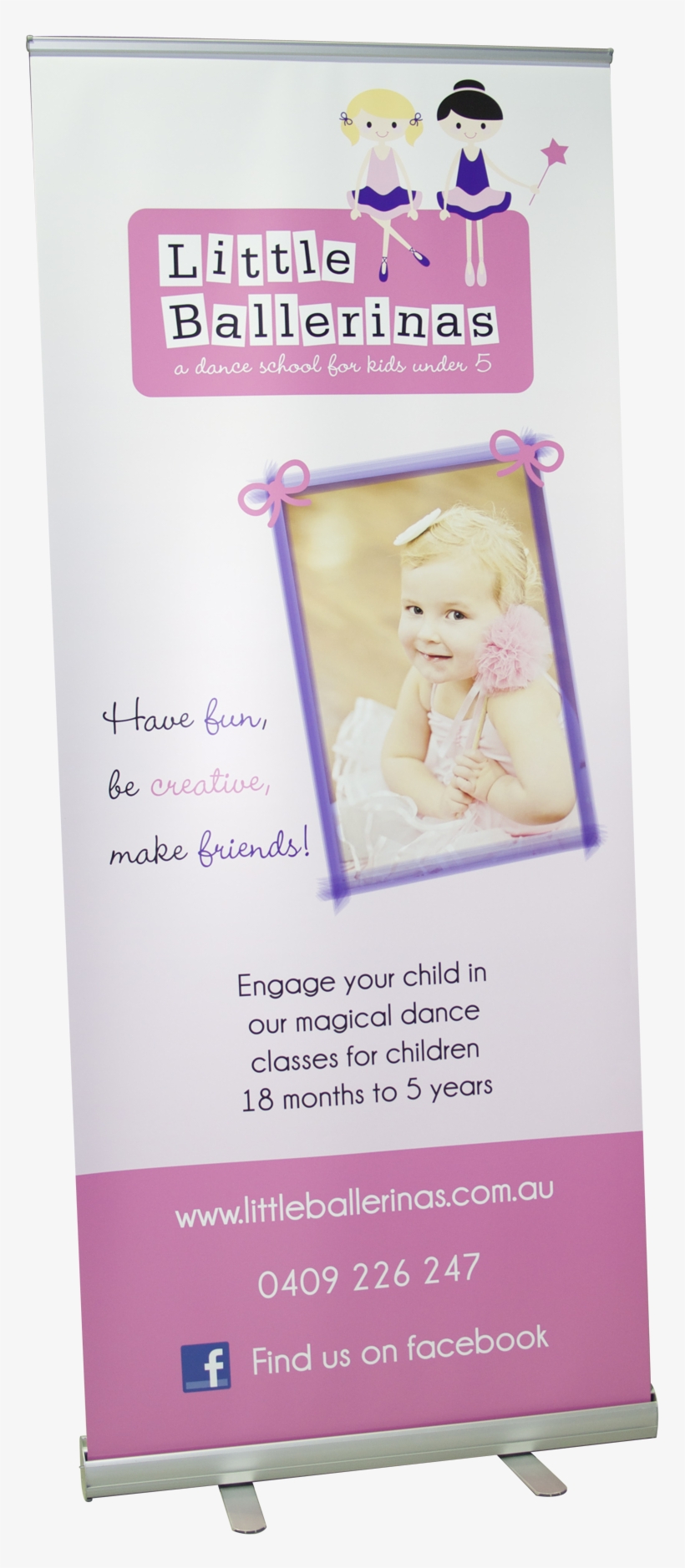 Cute Pull Up Banner For Little Ballerinas, Designed - Banner, transparent png #9155371