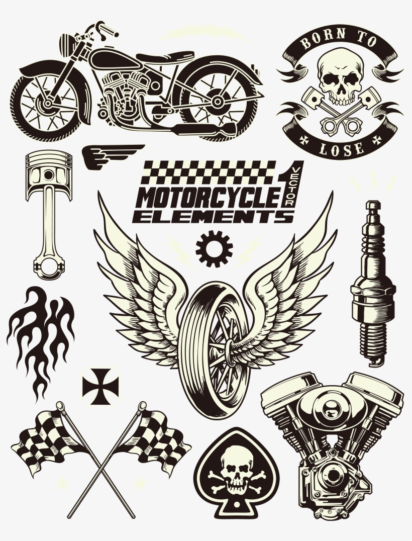 Motorcycle Symbol Clip Art Skull Wings Vector Indian Motorcycle Clip Art Free Transparent