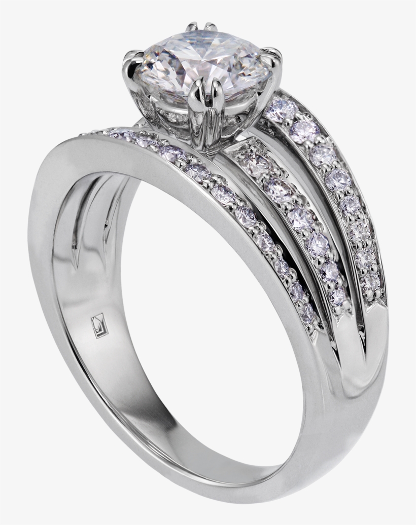 View A Small Sampling Of Our Engagement And Wedding - Solitaire Ring Band Designs, transparent png #9156787