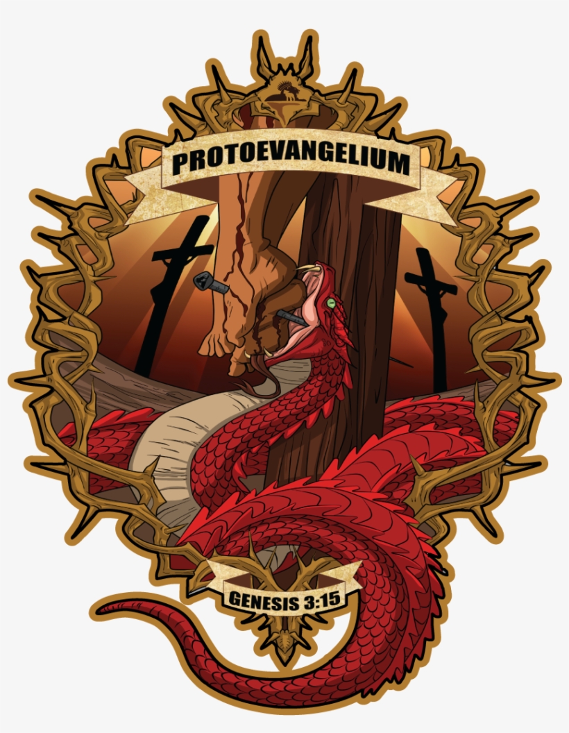 The Protoevangelium "the Serpent's Head Crushed Under - Jesus Crushes The Head Of The Serpent, transparent png #9157149