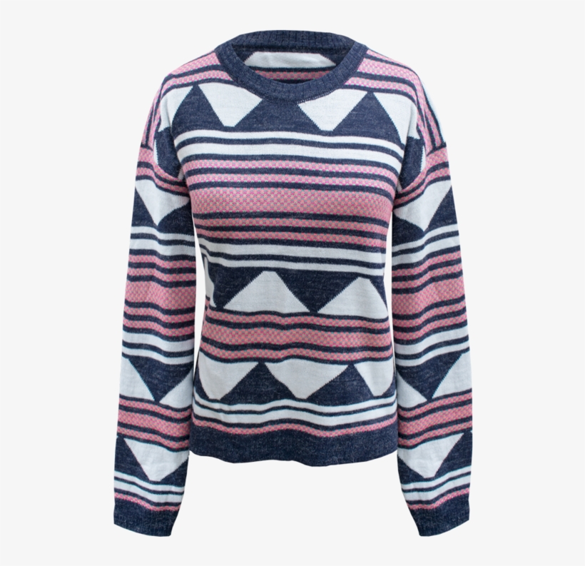 Sweater Multi C/triangulos - Sweater, transparent png #9157632