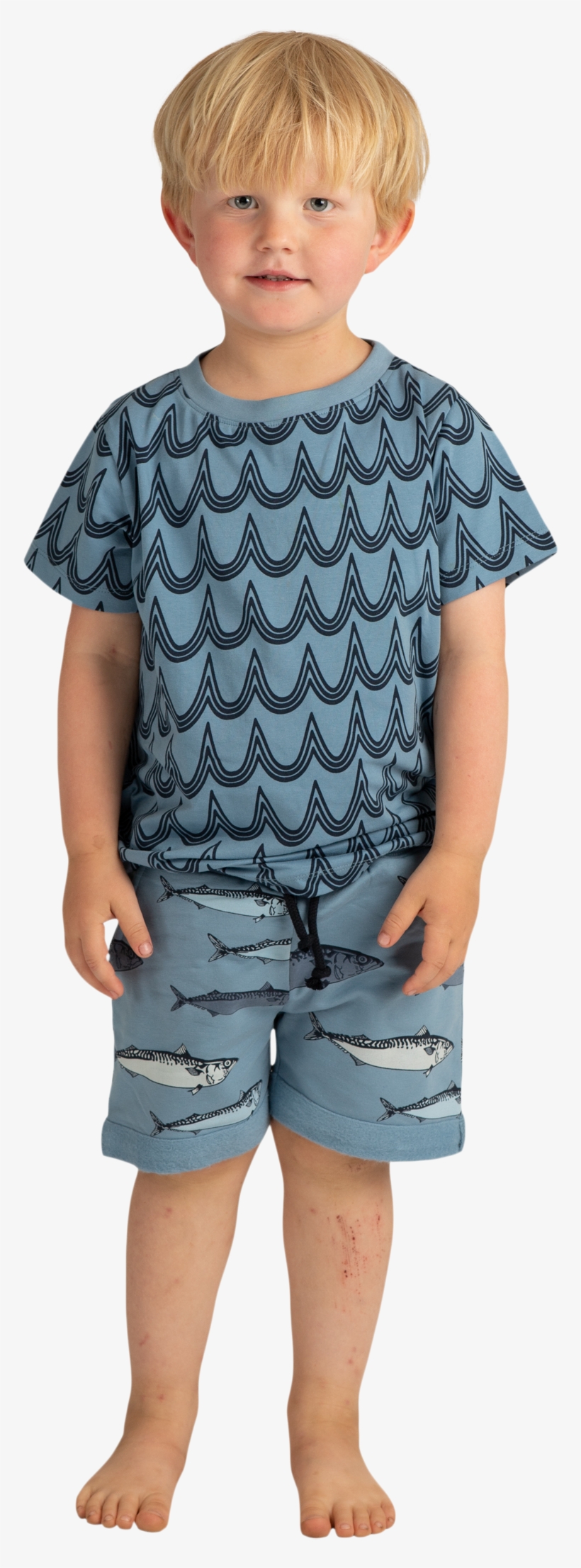 Em T-shirt Wave Blue Kids - Boy, transparent png #9158463
