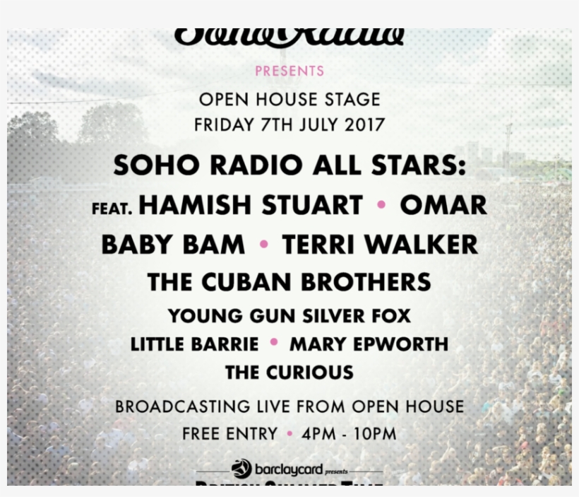 Barclaycard Sohoradio Omar Cbmoved 1 - Soho Radio, transparent png #9158748
