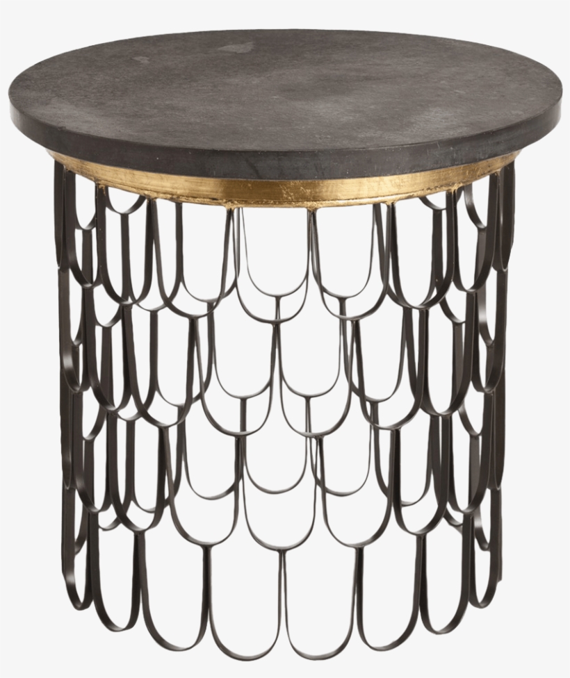 Orleans Black Scalloped End Table 4 - Arterior Tables, transparent png #9158852