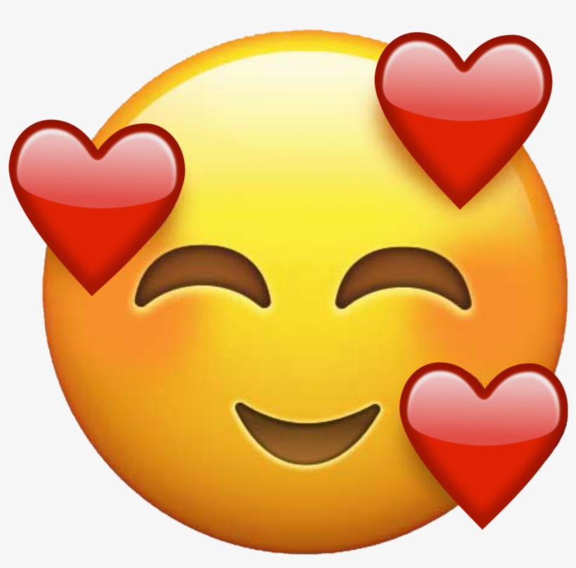 Emoji Emojis Hearts Tumblr Iphone Png Emojis Stickers - Love Heart Face Emoji, transparent png #9159446