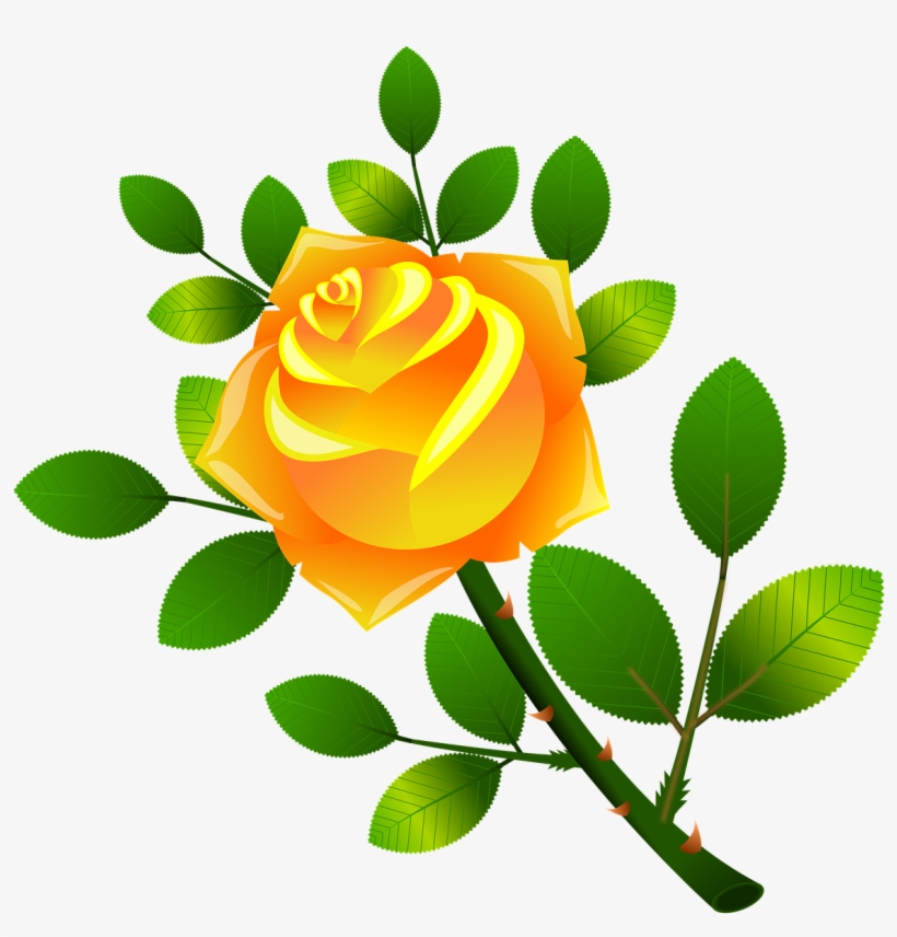 Rose Yellow - Ramo Floral Amarelo Png, transparent png #9159448