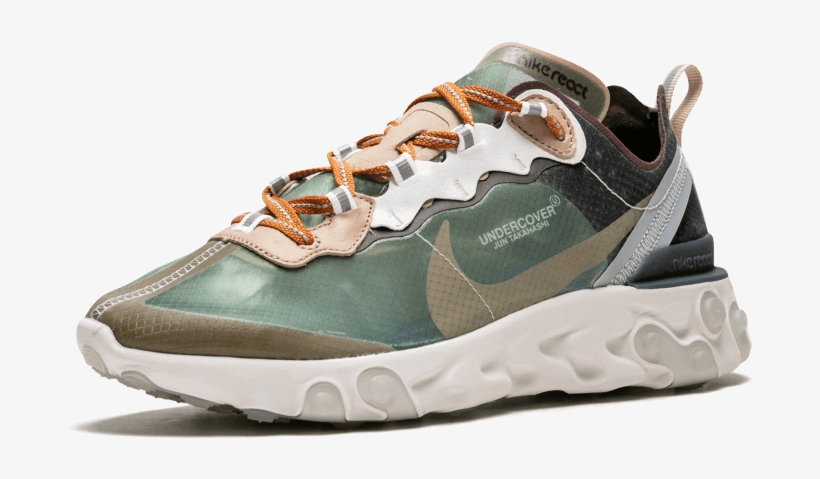Men's React Element 87/undercover Green Mist/linen-summit - Nike Undercover Green Mist, transparent png #9160154