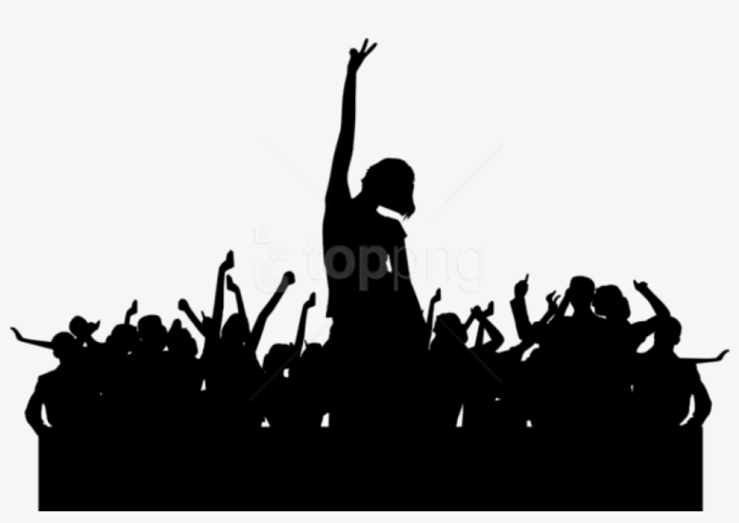 Free Png Party People Silhouettes Png - Party People Silhouette Vector, transparent png #9160237