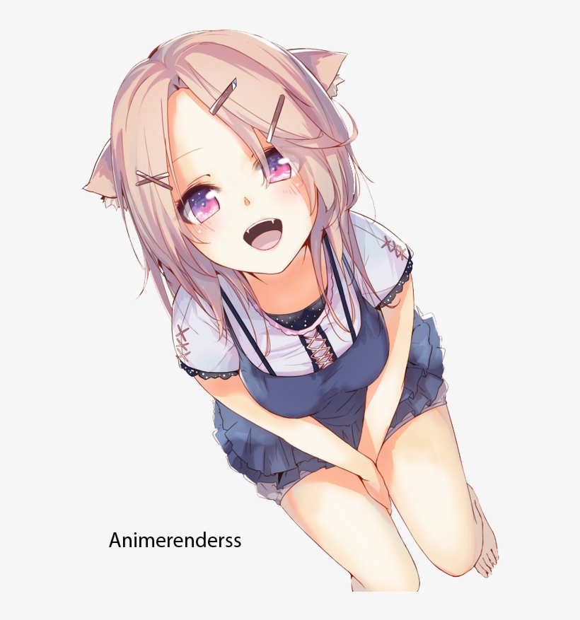 7u7 - Anime Girl Neko, transparent png #9161604