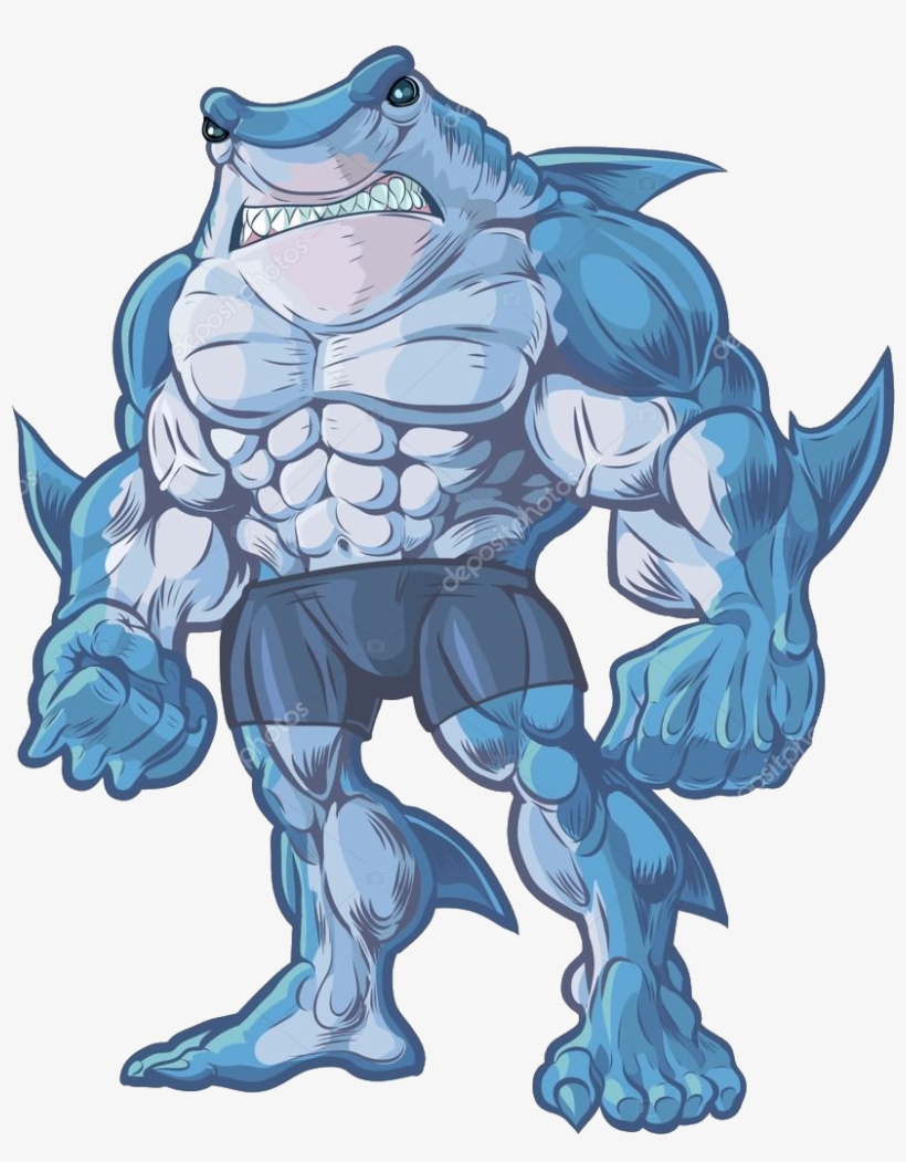 Personal Data - Shark Man Drawing, transparent png #9162205