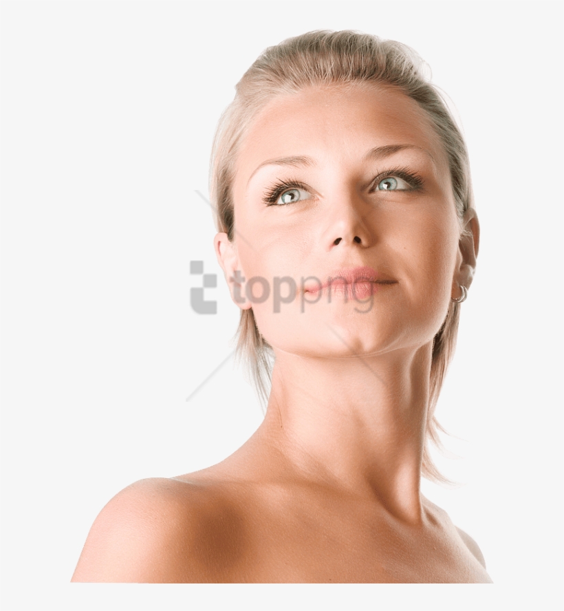 Free Png Download Face Blonde Looking Up Png Images - Beautiful Woman Face Png, transparent png #9162350