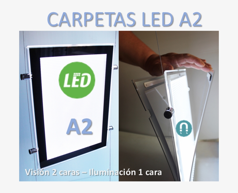 Carpetas A2 Led En 1 Cara - Door, transparent png #9162434