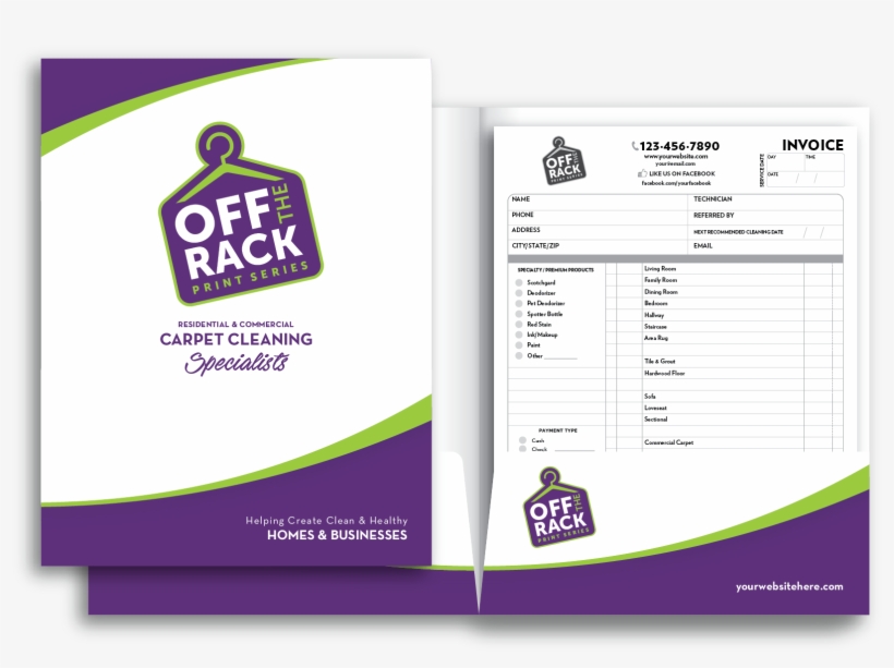 Carpet Cleaning Presentation Folder - Graphic Design, transparent png #9162540