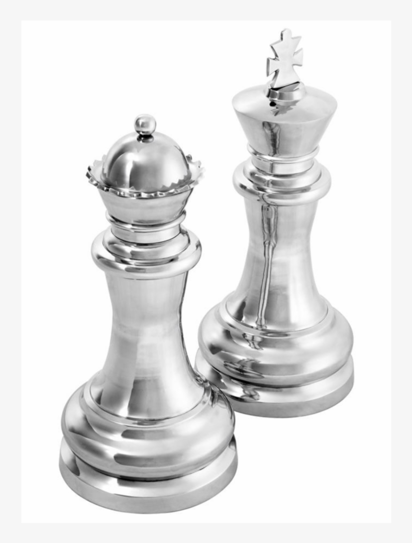 Large King And Queen Chess Pieces - 西洋 棋 皇后, transparent png #9162851