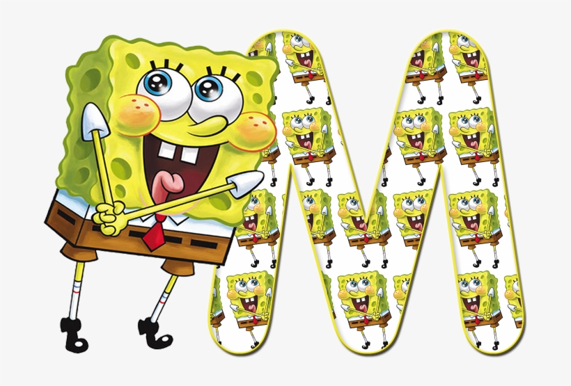 Alfabeto Grande De Bob Esponja - Sponge Bob Square Pants, transparent png #9163102