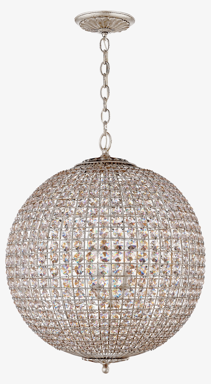 Renwick Large Sphere Chandelier In Burnished Silver - Sphere Chandelier Png, transparent png #9163814