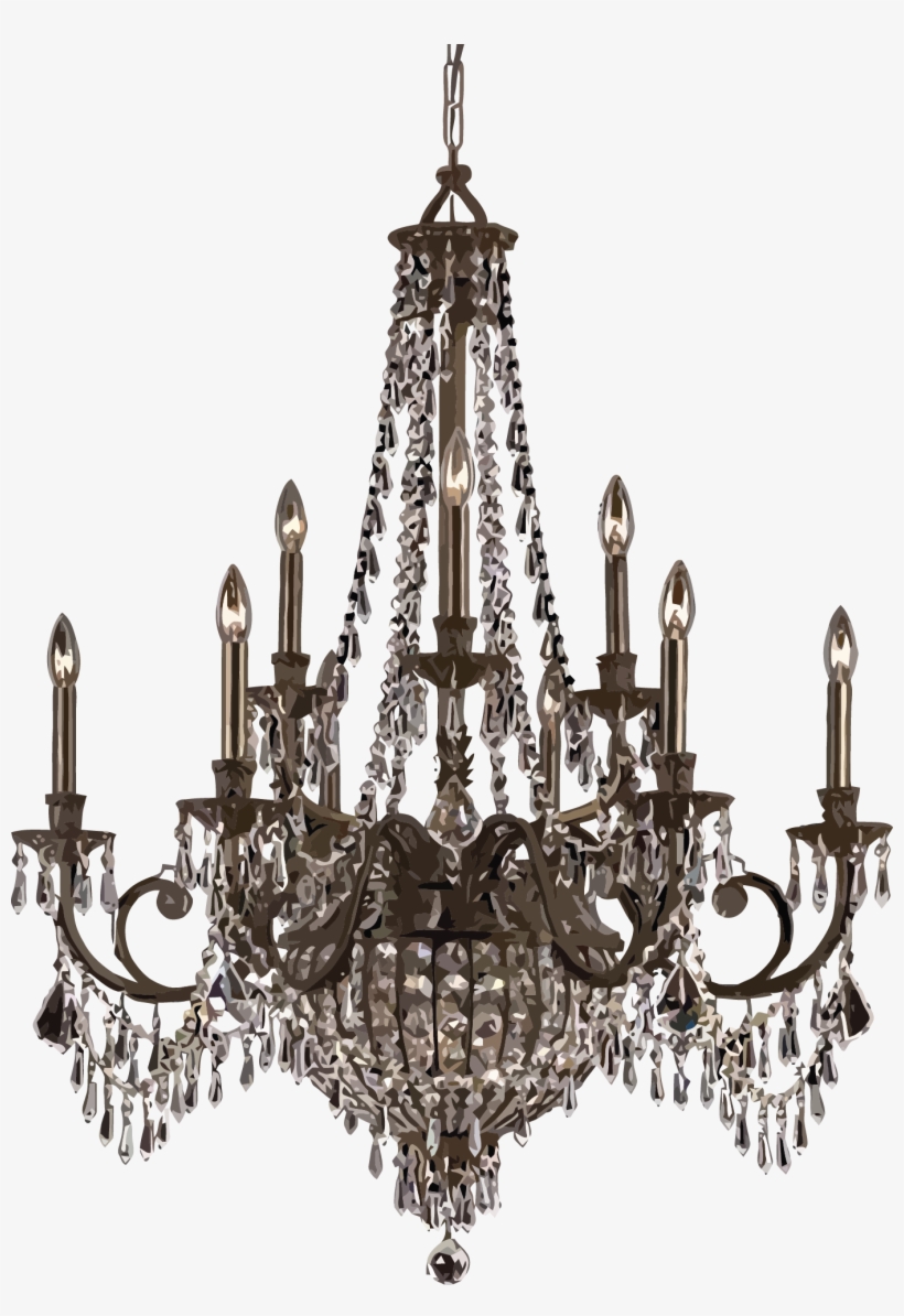 Chandelier Lighting Free Png Hq Clipart - Gold Chandelier Graphic, transparent png #9163846