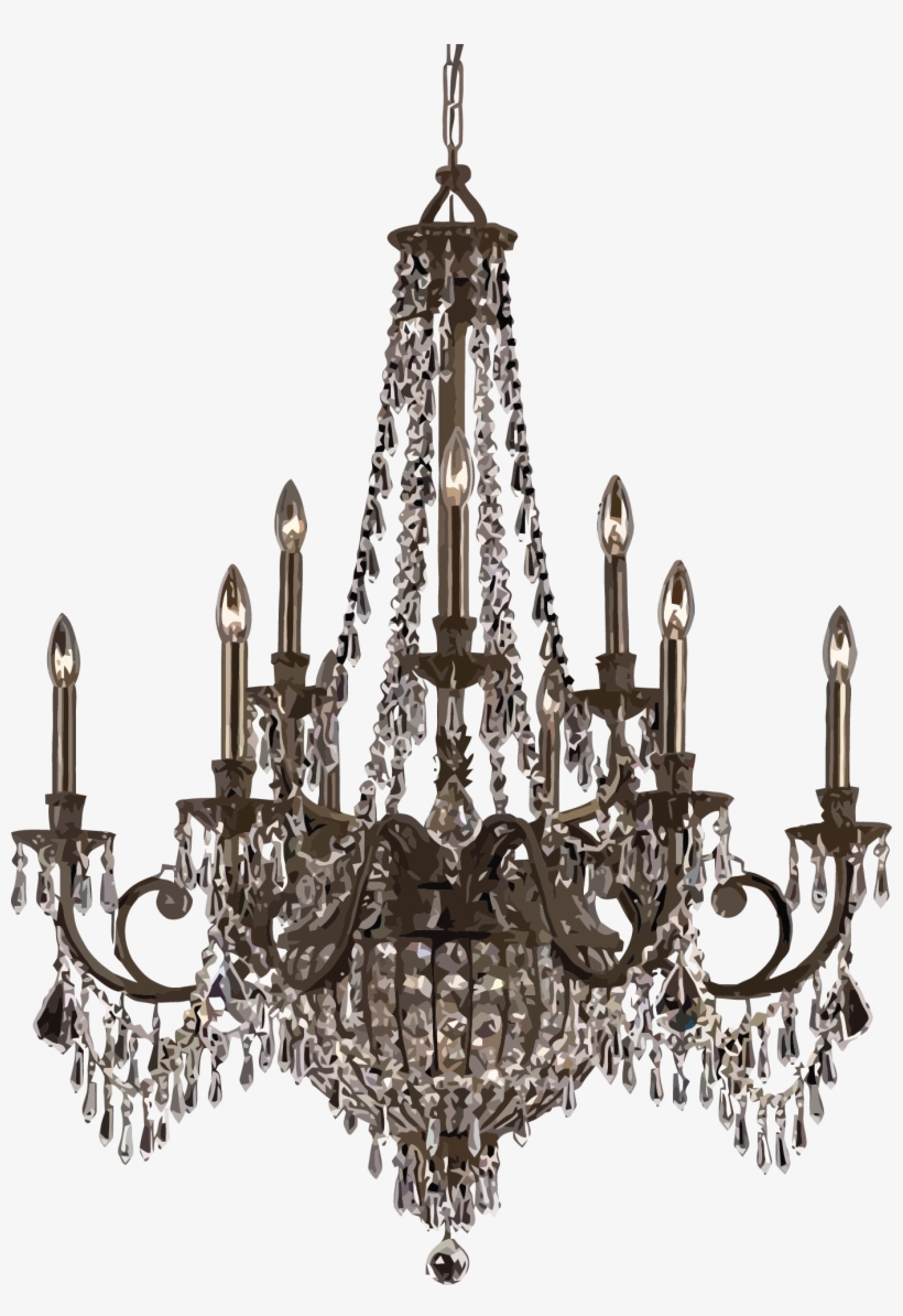 Chandelier Lighting Free Png Hq Clipart - Gold Chandelier Graphic, transparent png #9163846