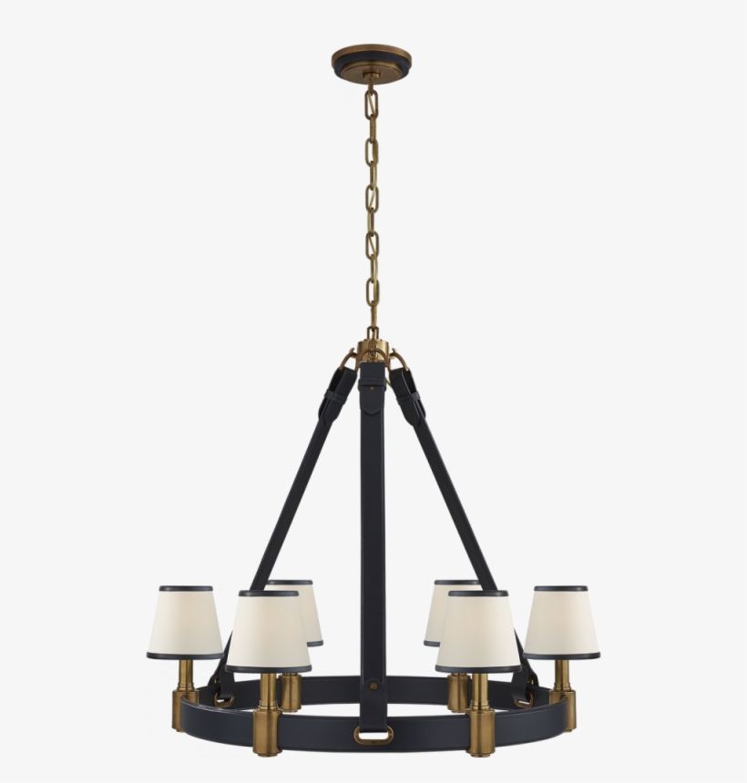 Riley Medium Ring Chandelier In Natural Brass An - Chandelier, transparent png #9163915