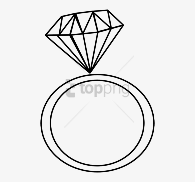 Free Png Download Ringblack And White Png Images Background - Transparent Background Diamond Ring Clip Art, transparent png #9164007