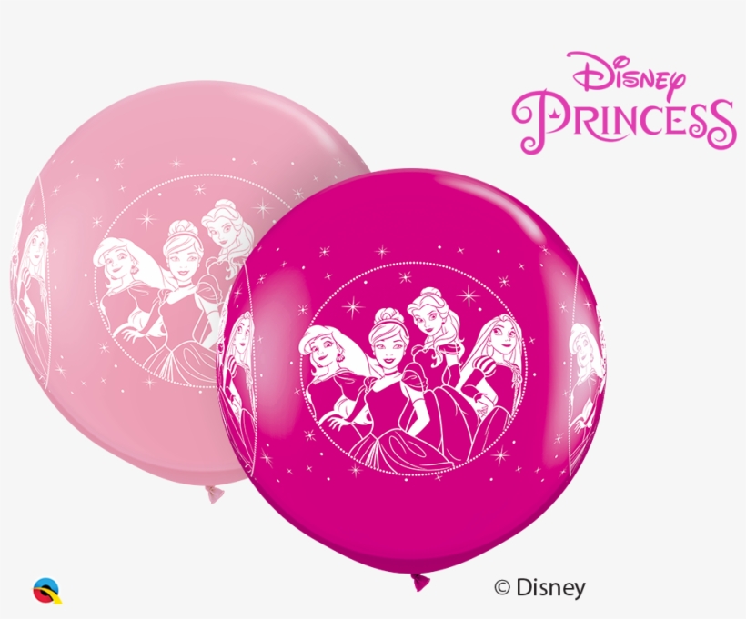36" Pink&berry 02 Count Disney Princesses Latex Balloons - Disney, transparent png #9164915